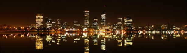 Perth city at night time