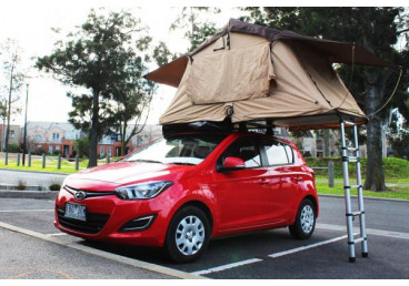 Budget Mini-Campers are the perfect camper for road-trippers on a budget. Just a car and a rooftop tent for up to 3 people.