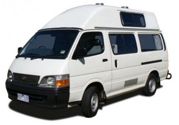 Our Hi5 camper are2007-2009 models with 2.7 litre, 4 cylinder engine, automatic transmission and 70 litres fuel tank!
The Hi5 is equipped with two double bed, 31 litre water tank, 2 burner gas stove, power steering, air conditioning, microwave, 80 litre fridge with freezer, sink with electric pump, 2*240 V to charge electrical appliances, table and radio & CD player.