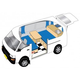 This 2 Person Campervan is a Mitsubishi Lowtop model suitable for two adults