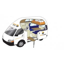 This is a 2-3 Person Hitop Campervan suitable for up to 3 people.